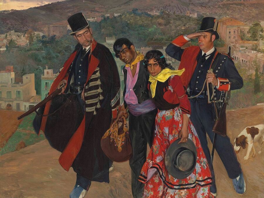 Mozos de escuadra by Carlos Vázquez Úbeda (Spanish, 1869-1944), 1906.