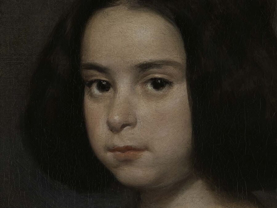 Detail of Portrait of a Little Girl by Diego Velázquez, ca. 1638–1642, oil on canvas, 51.5 × 41 cm. Courtesy of The Hispanic Society of America, New York.